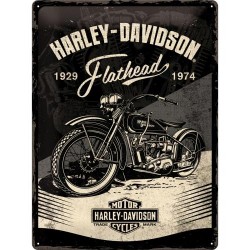 Metalowy szyld "Harley Flathead"