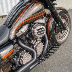 Filtr powietrza Arlen Ness Sidekick, '01-'17 Harley, rolgaz linkowy - tytan, na motocyklu