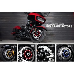Tarcza hamulcowa Big brake 14" z adapter zacisku Harley Touring 2014- czerwona / ARLEN 300-007