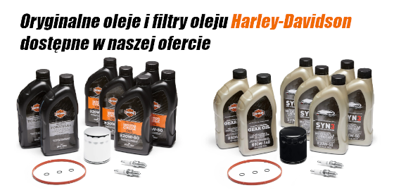 Oryginalne oleje i filtry oleju Harley-Davidson 