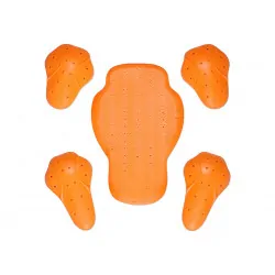 Flanelowa kurtka motocyklowa Icon protektory\ Upstateride Flannel Jacket - Orange