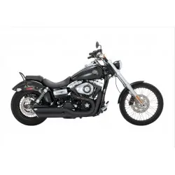 Motocyklowy tłumiki Twin Slash 3" czarne do H-D Fat Bob i Wide Glide / V46845