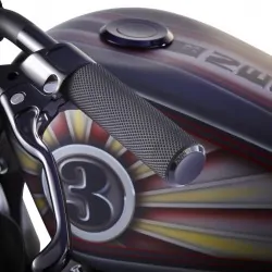 Czarne manetki Arlen Ness Fusion Harley - rolgaz linkowy / ARLEN 07-325 HD