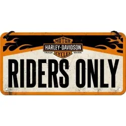 Zawieszka ozdobna z napisem "Harley-Davidson, riders only"