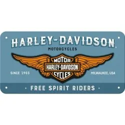 Zawieszka ozdobna z napisem "Harley-Davidson, free spirit"