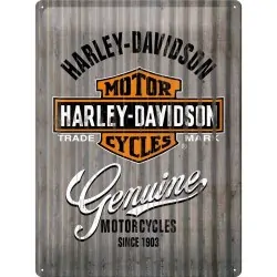 Metalowy szyld "Harley-Davidson genuine.."