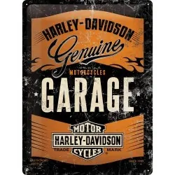 Szyld metalowy "Harley-Davidson genuine garage" 40 cm x 60 cm