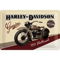 Szyld metalowy "Harley 750 Flathead" 20 cm x 30 cm