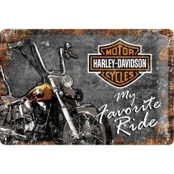 Metalowy szyld "Harley-Davidson. My favorite.." 20 cm x 30 cm