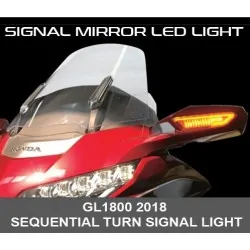 Białe sekwencyjne kierunkowskazy ze światłami dziennymi - GL1800 od 2018 roku na motocyklu