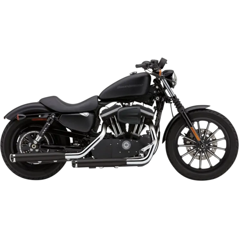 Czarne tłumiki motocyklowe Cobra 3" Slashcut Harley Sportster XL '14- 6031RB