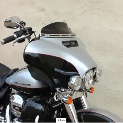 Czarna szyba motocyklowa  Flare 4", do Harley Touring FLH od 2014 -
