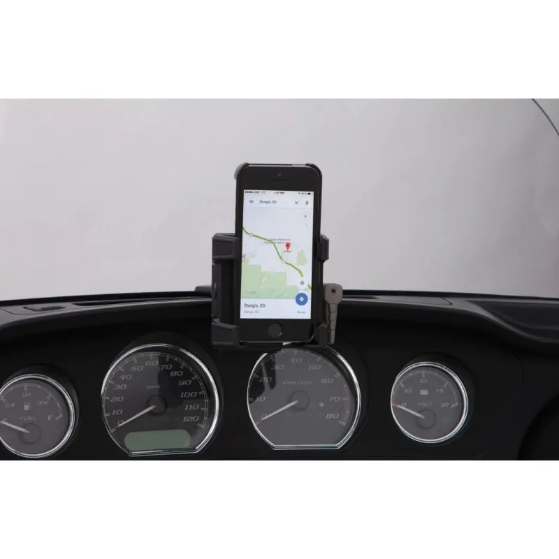 Uchwyt na telefon / GPS z ładowarką do owiewki Harley FLH od 2014 roku
