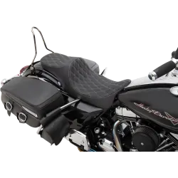 Siedzenie motocyklowe Drag Specialties Predator III 2-UP z podwójnym diamentowym przeszyciem Harley Touring '08- / PE 08011305