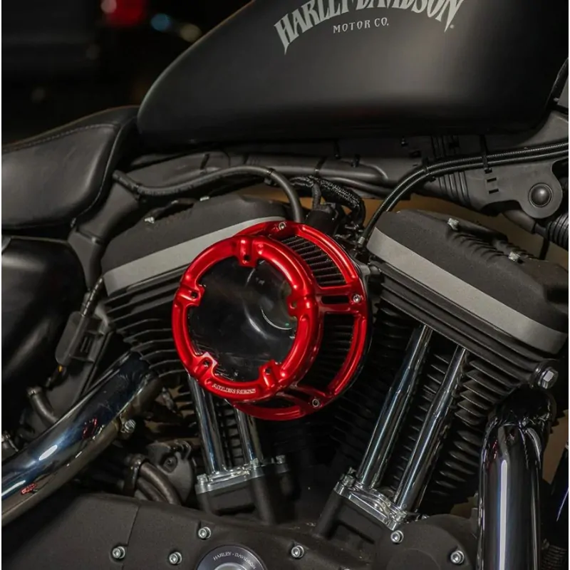 Czerwony filtr powietrza Arlen Ness Method, do Harley-Davidson Sportster od 91 roku / ARLEN 18-173
