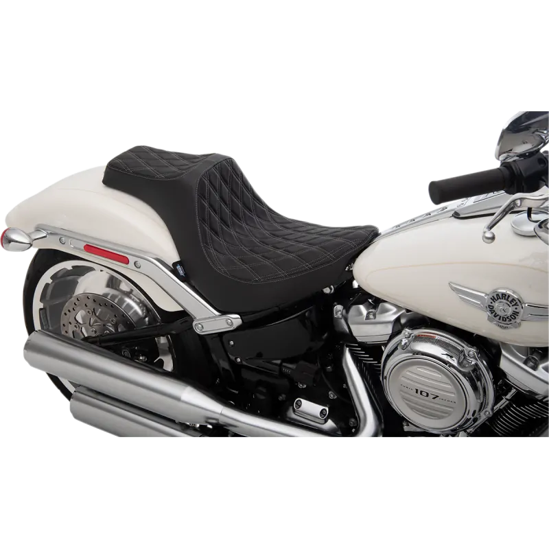 Diamentowe siedzenie Predator III Harley Softail FLFB/S Fat Boy 2018- silver / PE 08021189