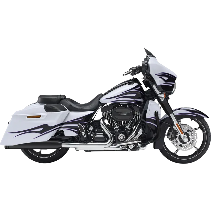 Czarne wydechy z regulacją głośności KessTech Harley Touring 114" 2019-2020, CVO 2017 / 171-1442-769