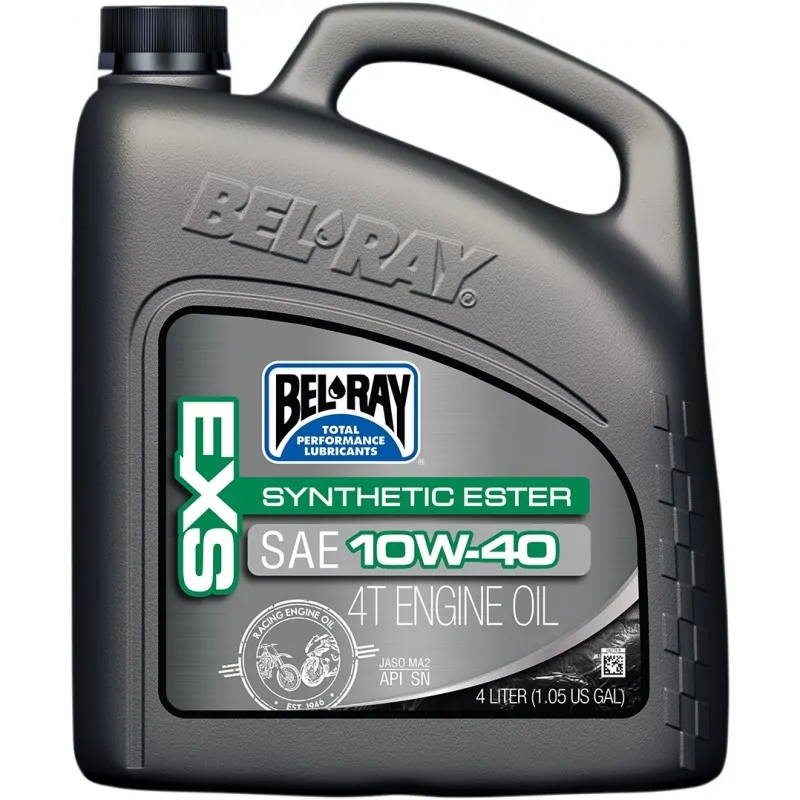 Syntetyczny, motocyklowy olej silnikowy Bel-Ray, 10W-40 - 4 litry