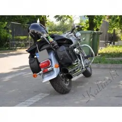 Tłumik motocyklowy - wydech motocyklowy do Suzuki 1500 - Kaliński / KAL-S-D2-05 na motocyklu, tył