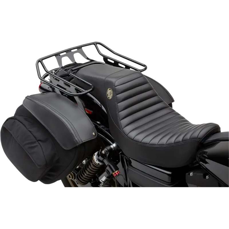 Czarny bagażnik Cobra BA Harley Dyna 06-17 z siedzeniem Saddlemen / COBRA 602-2631B