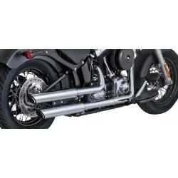 Tłumiki V&H Twin Slash 3" PCX chrom, 07-17 Harley-Davidson Deluxe/Slim/Cross Bones