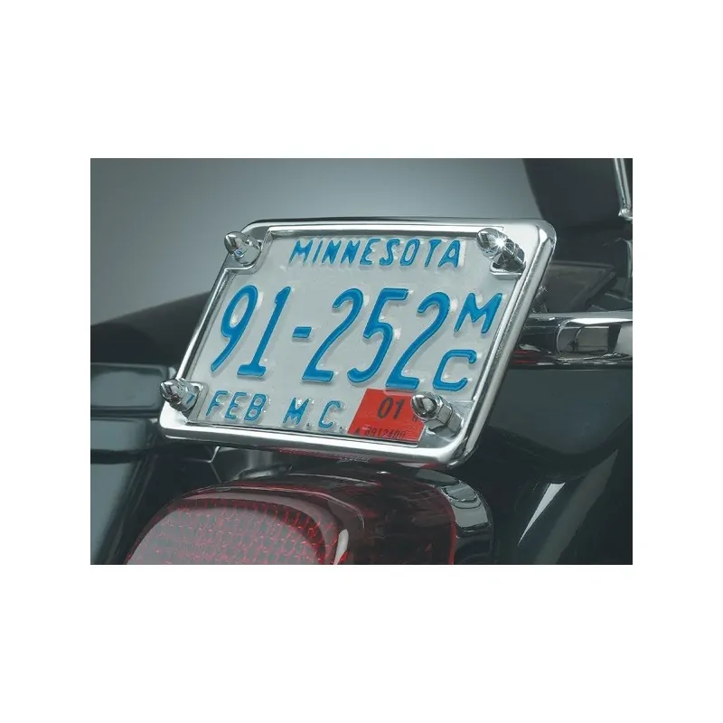 Chromowana ramka do tablicy rejestracyjnej motocykla / KY-9166