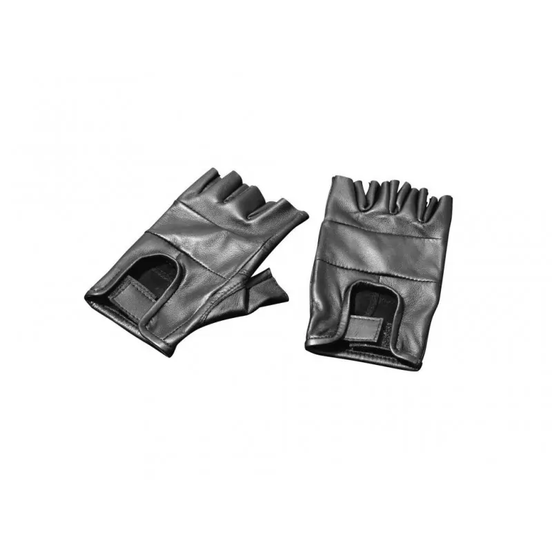 Skórzane rękawiczki bez palców na ciepłe dni - XXL