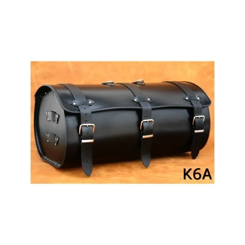 Motocyklowy centralny kufer skórzany gładki / SA-K6A