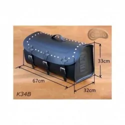Skórzany kufer na bagażnik motocyklowy/ SA-K34B - wymiary